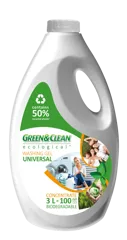 Green&Clean Professional, washing gel for colored and white clothes, 3 L