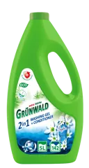 GRÜNWALD, washing gel for colored and white clothes, 2 іn1 detergent+sofetner 5 L