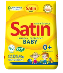 Satin Natural Balance, washing powder for baby's clothes, 2,4 kg