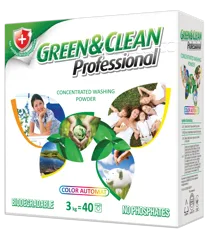 Green&Clean Professional, washing powder for colored clothes, 3 kg