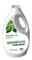 Green&Clean Professional, гель для прання кольорового та білого одягу, 3 л