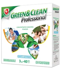 Green&Clean Professional, washing powder for white clothes, 3 kg