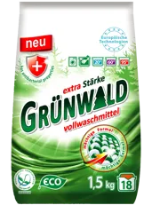 GRÜNWALD, washing powder for colored and white clothes Mountain fresh, 1,5 kg