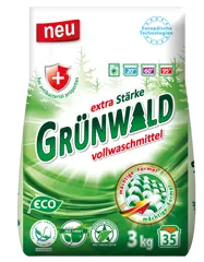 GRÜNWALD, washing powder for colored and white clothes Mountain frash, 3 kg