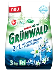 GRÜNWALD, washing powder 2 іn1 detergent+sofetner , 3 kg