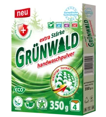 GRÜNWALD, washing powder for colored and white clothes Mountain fresh, 350 g