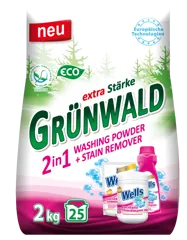 Grünwald, universal phosphate-free 2in1 washing powder with stain remover, 2 kg