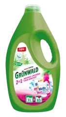 Grünwald, 2in1 gel for washing colored and white fabrics with stain remover, 3 L