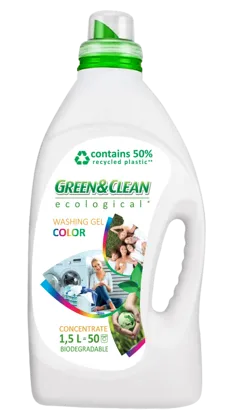 Green&Clean Professional, гель для прання кольорового одягу, 1,5 л
