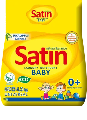 Satin Natural Balance, washing powder for baby's clothes, 4,5 kg