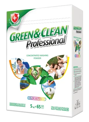 Green&Clean Professional, washing powder for color clothes, 5 kg