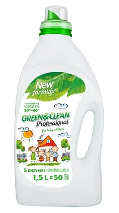 Green&Clean Professional, дитячий гель для прання, 1,5 л