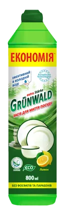 GRÜNWALD, dishwashing gel lemon, 800 ml
