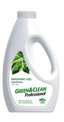 Green&Clean Professional, гель для прання кольорового та білого одягу, 2 л