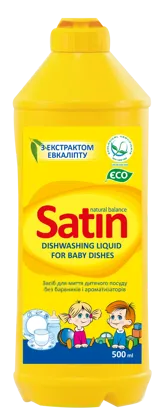 Satin Natural Balance, засіб для мийки дитячого посуду, 500 мл
