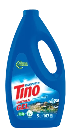 Tino High-Power, гель для прання кольорових та білих речей Mountain spring, 5 кг/160 циклів прання