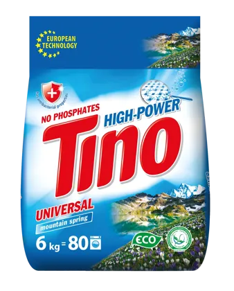 Tino High-Power, порошок пральний універсальний Mountain spring, 6 кг