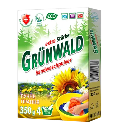 GRÜNWALD, порошок пральний для ручного прання Польові Квіти, 350 г к/у(eco)