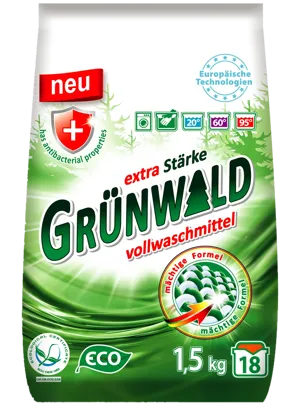 GRÜNWALD, порошок пральний універсальний Гірська Свіжість, 1,5 кг п/е(eco)