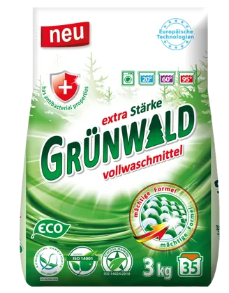 GRÜNWALD, порошок пральний універсальний Гірська Свіжість, 3 кг  п/е(eco)