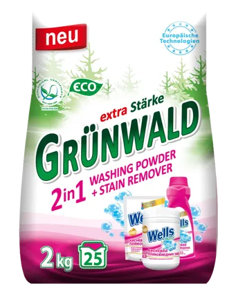 Grünwald, universal phosphate-free 2in1 washing powder with stain remover, 2 kg